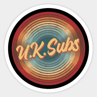 U.K. Subs Vintage Circle Sticker